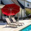 10FT Patio Umbrella, Outdoor Table Umbrella with Push Button Tilt and Crank, UV Protection Waterproof Market Sun Umbrella with 8 Sturdy Ribs for Garden, Deck, Backyard, Pool
